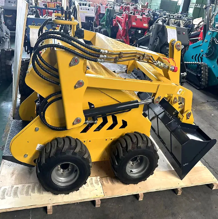 Factory wholesale skid steer loader with track hot sale  front end loader 4 wheel loader Japan Engine for sale