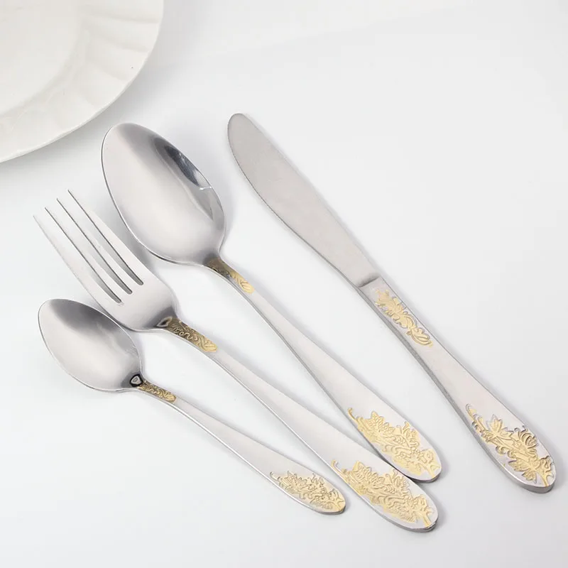 Традиционная деревянная коробка 72 шт. набор столовых приборов из нержавеющей стали серебряные наборы