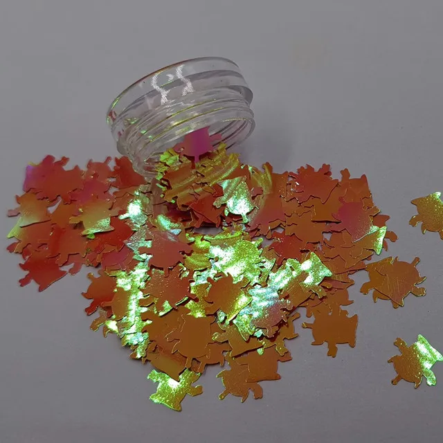 
Christmas decoration glitter jingle bells 1 kg Teletubbies cartoons shape mixed color glitter laser polyester body glitter 