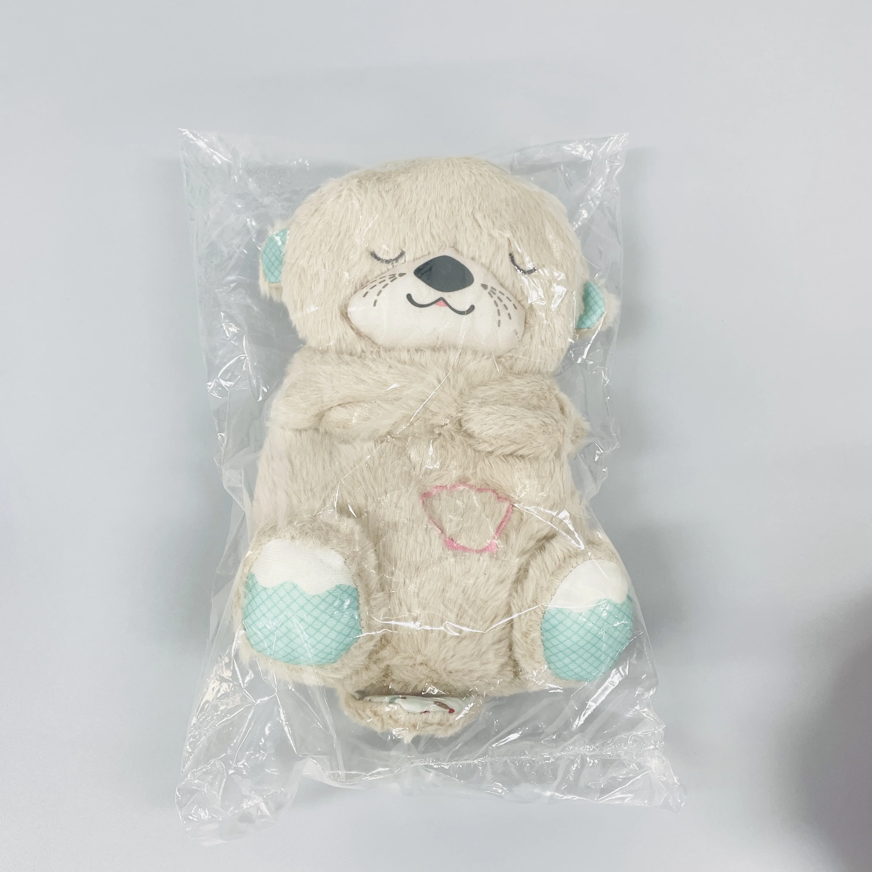 Breathing Stuffed Animals Breathing Otter Sleep Buddy Sound Machine Portable Soothe and Snuggle Otter With 10 songs