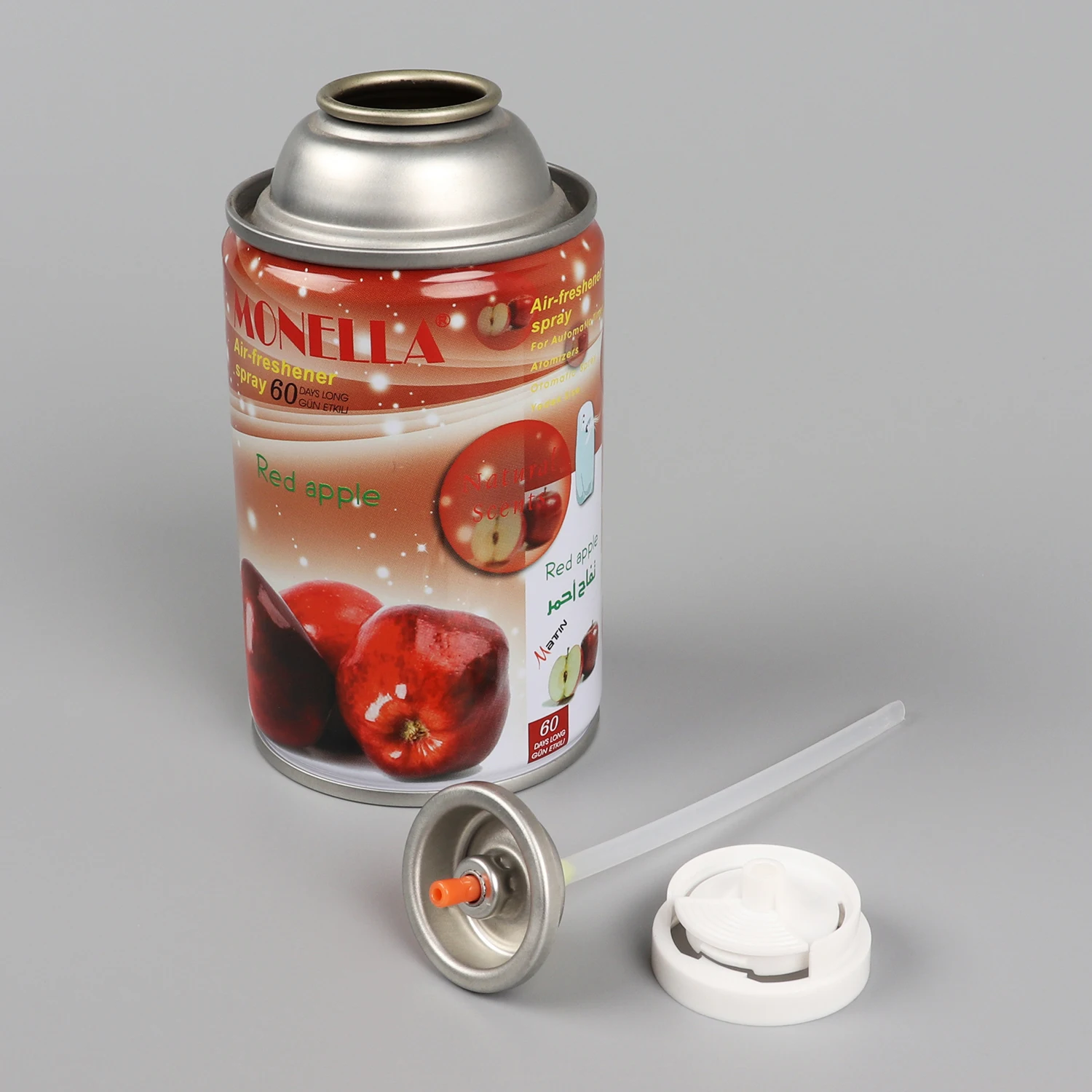 Custom Printed Empty Round Small Aerosol Metal Tin Can with Valve and Actuator