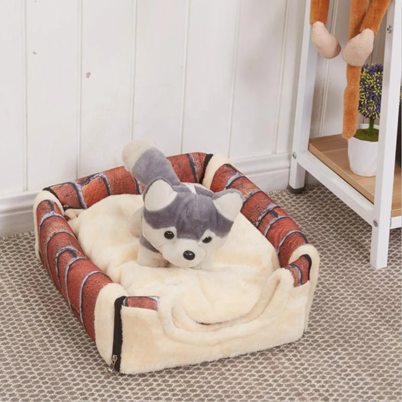 Dog Cat Four Seasons Universal Pet Foldable 2 in 1 Sofa Bed Non-slip House and Winter Soft Cozy With Mattress