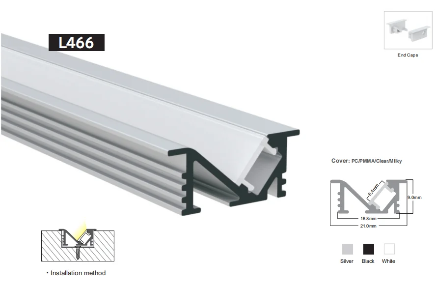 LED Profile Aluminium Channel for LED Strip  aluminum profile for led light bar