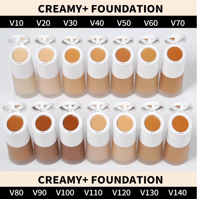 Customized Neutral Foundation Concealer One Bottle Dual Purpose Isolation Cream No LOGO Foundation Powder Makeup with Mirror
