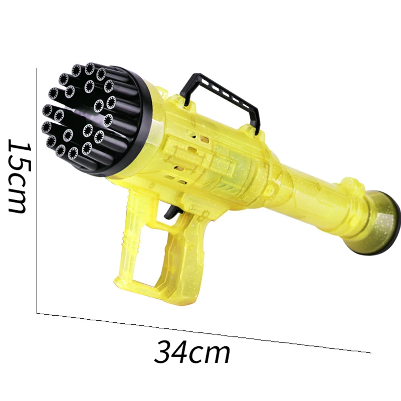 Outdoor Rocket Boom Machine Kids Electric Toy Light Gattling 21 Hole Bubble Gun Shooter