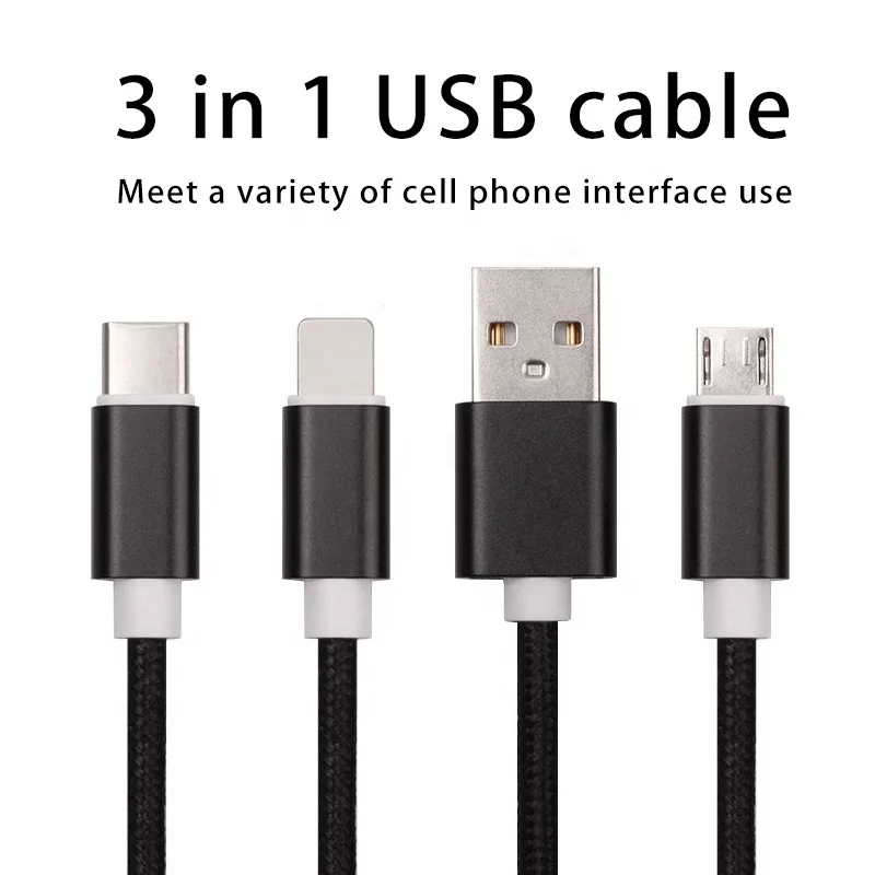 Hot Selling Promotional Business Gift Set 5V/2A Keychain Charger 3 in 1 Usb Cable for Men and Women Gift Items