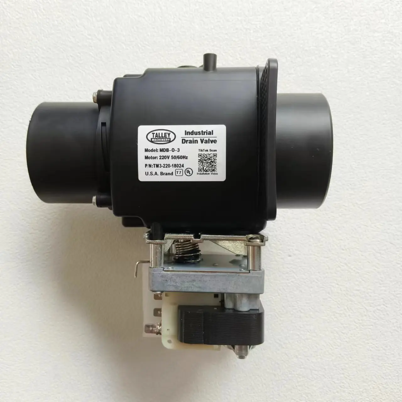 TALLEY 3 inch 180 degree 220V 110V 24V Industrial commercial washing machine drainage valve solenoid valve with overflow MDB-O-3