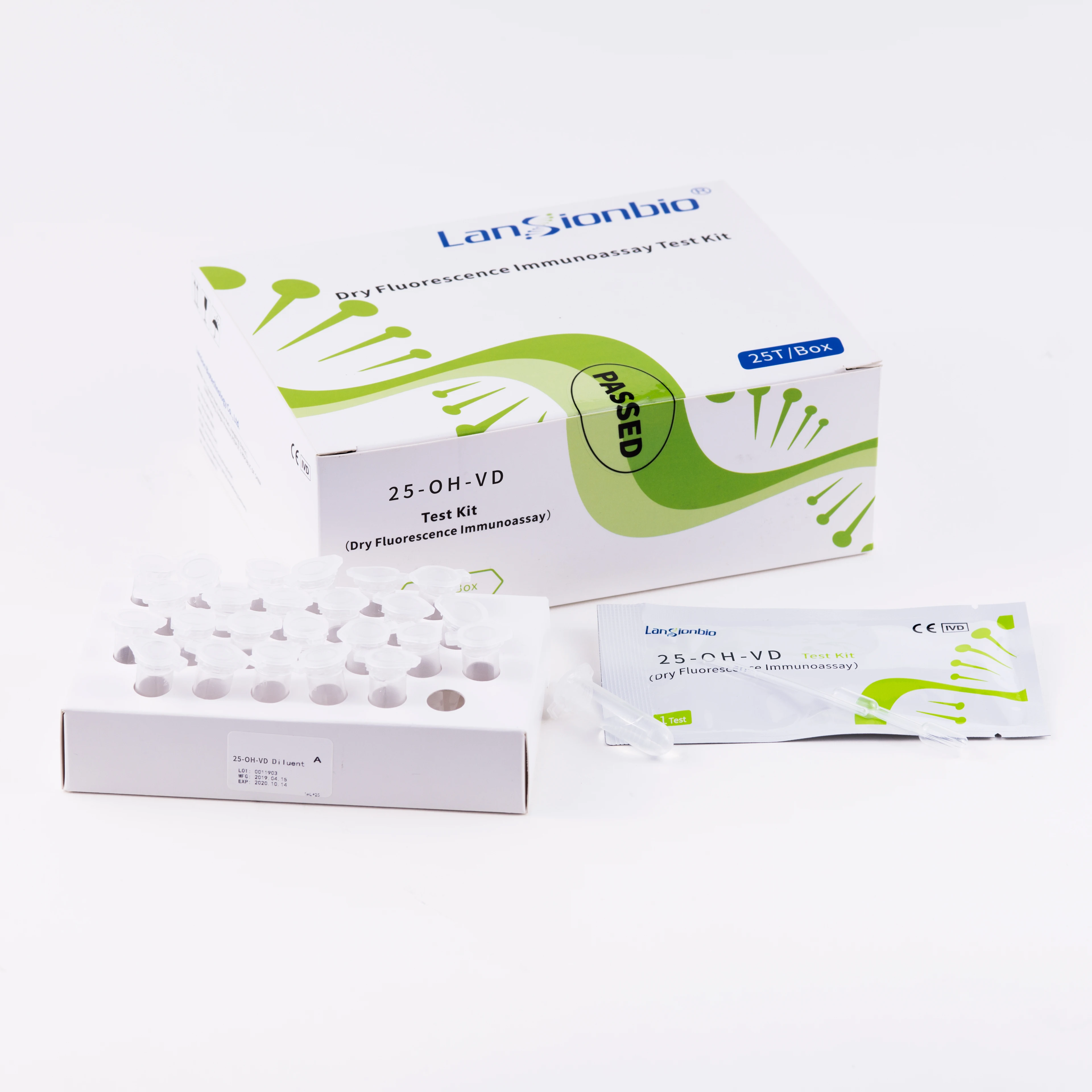 Lansionbio 25-hydroxy Vitamin D Test Kits Fluorescence Immunoassay 25-OH-VD Rapid Blood Test for POCT Diagnostic