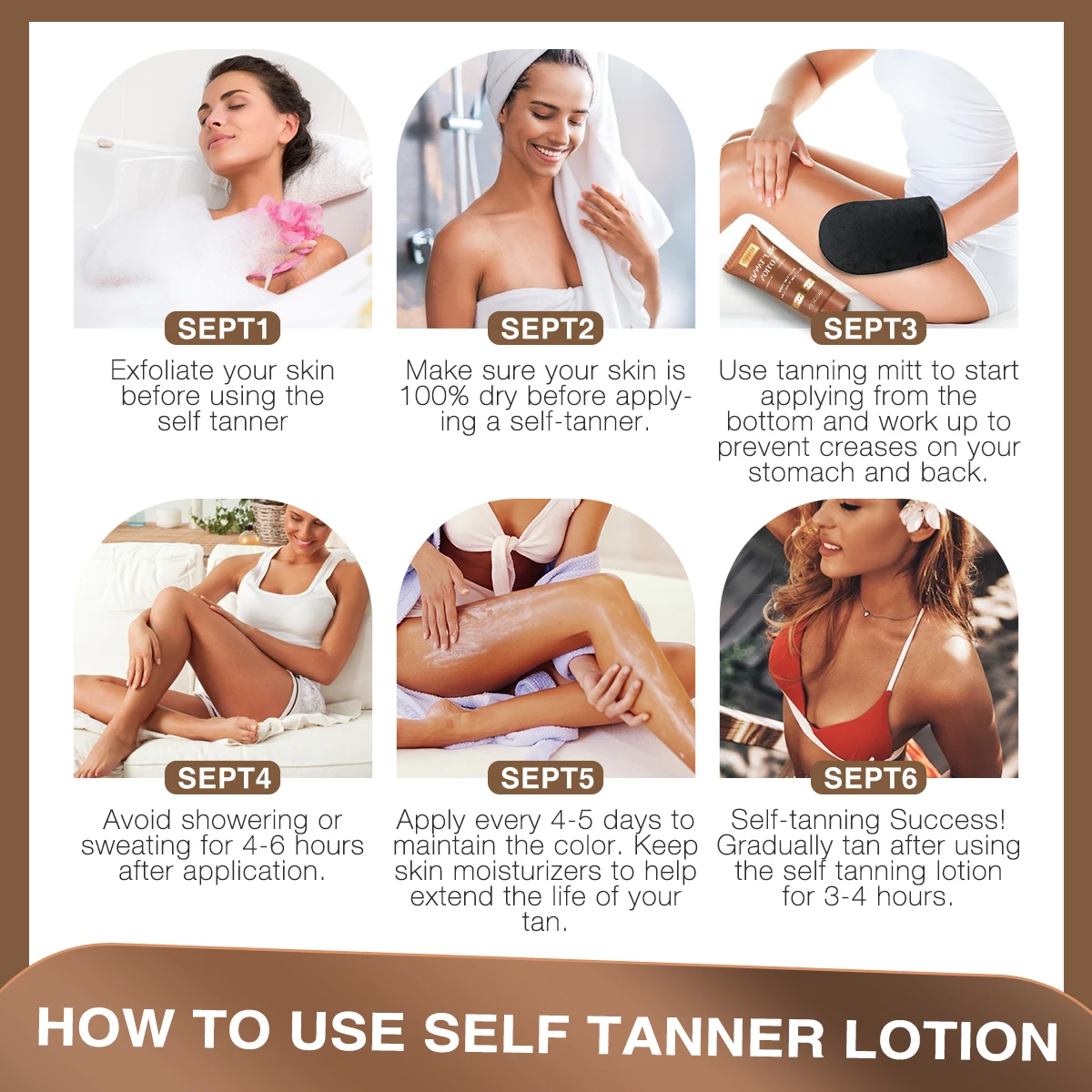 Набор для автозагара и загара органический лосьон без солнца натуральный загар