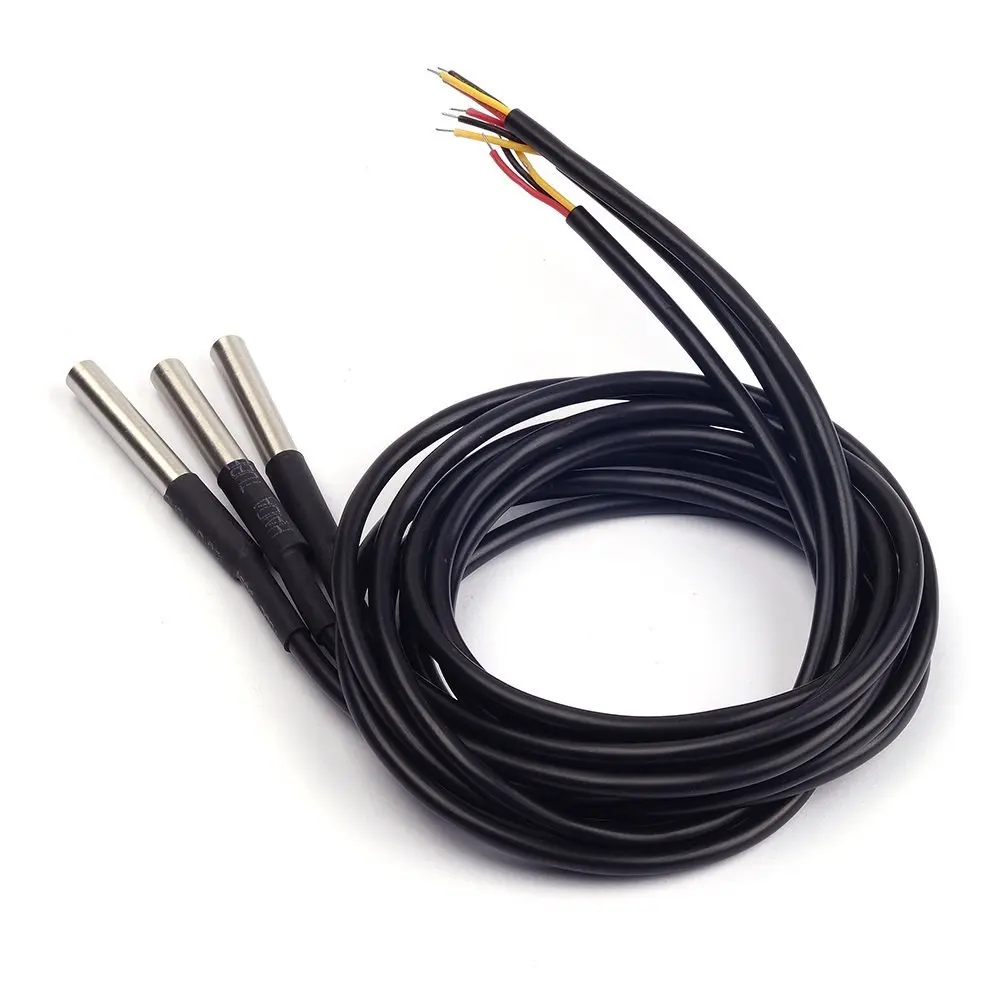 Original Maxim DS18B20 Temperature Sensor  With Stainless Steel Probe Waterproof 1 Wire Digital Thermometer Can Be Customized