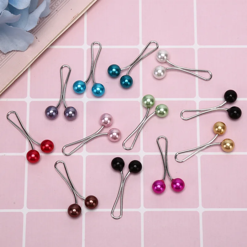 2021 Newest Fixed Large Head Turban Muslim Hijab Clip Jewelry Accessory Crystal Ball Brooch Pins with Pearl for Girls and Woman
