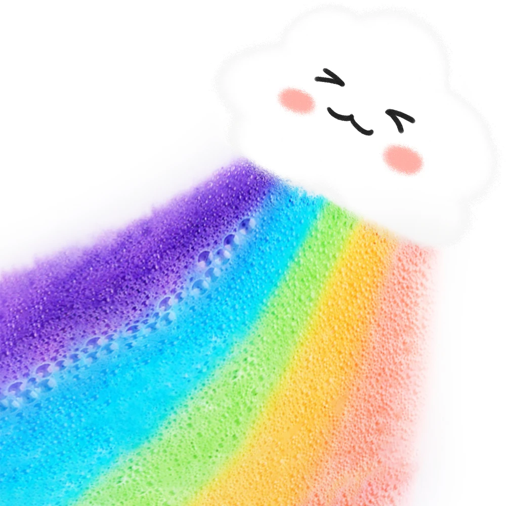 Wholesale Custom Private Label Bubble Bath Fizzies Kids Bathbombs Organic Cloud Gift Set Rainbow Bath Bombs