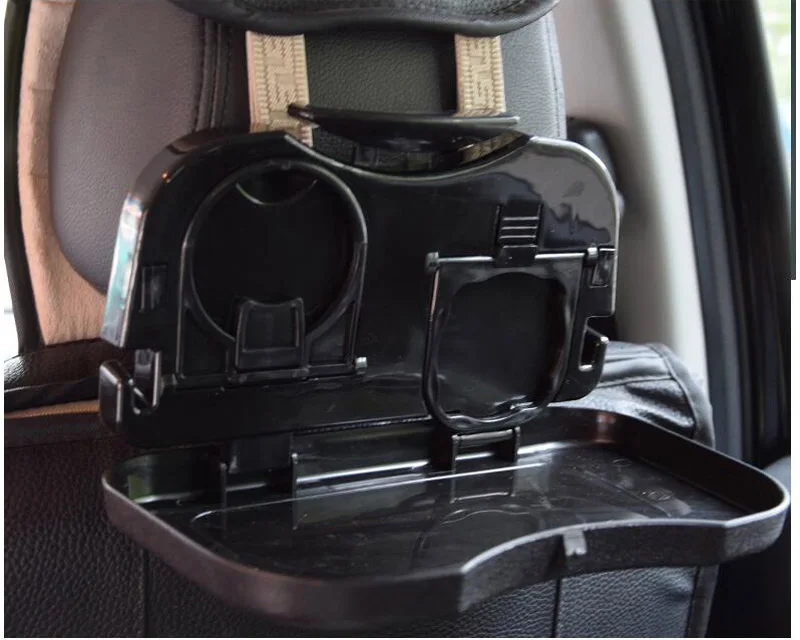 Foldable Car Back Seat Table Cup Holder Drink Tray Used For Storing Beverage Bottles And