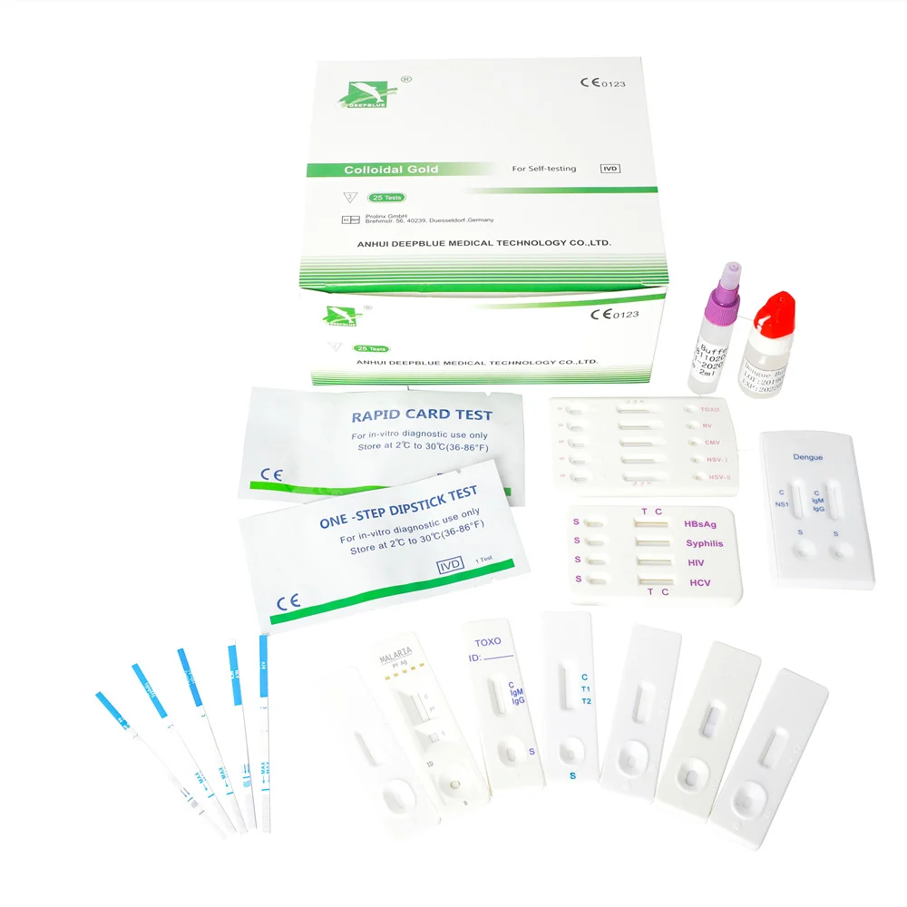 DEEPBLUE Self Test Infectious Disease Rapid Test Kit HIV/HCV/HBSAG/Syphilis/Malaria/Dengue Diagnostic Test Kit