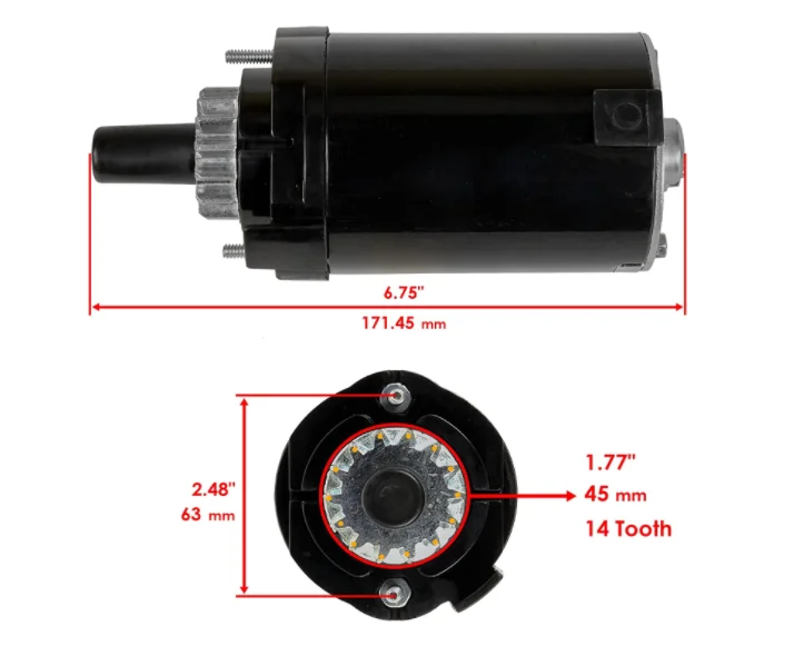 Starter for Kohler 18 19 21 HP  Courage Single Sv620 Sv610 Sv600 Sv590 New 20-098-05S 20-098-06 5796