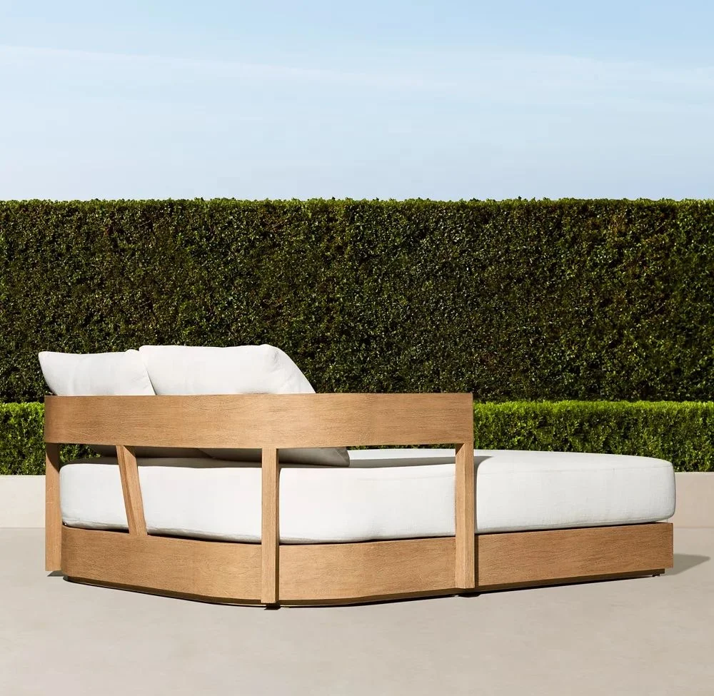patio solid wood sun beds garden sun loungers indonesia hotel swimming pool equipment outdoor teak furniture