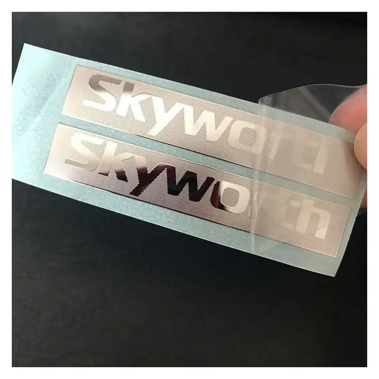 Custom Logo 3D Metal Nickel Label Bright Gold Electroform Thin Plating Transfer Sticker China Manufacturer