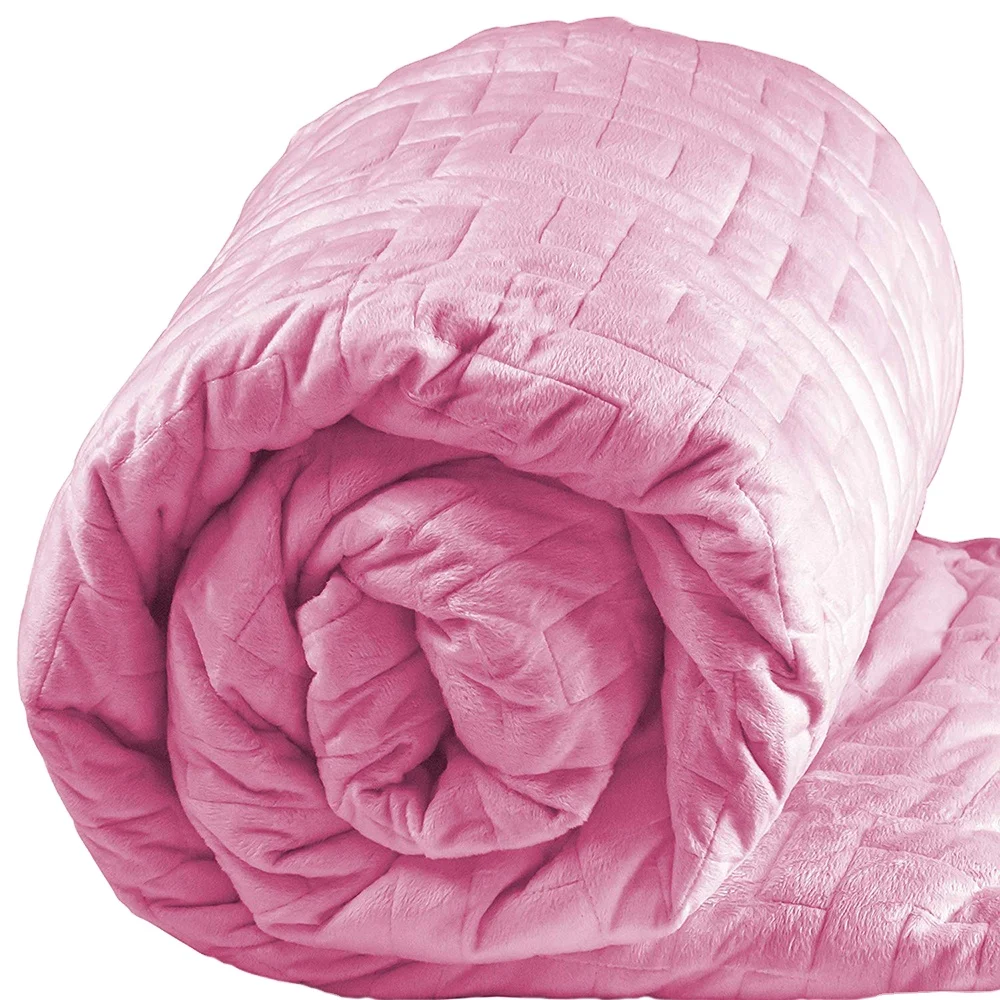 
2019 Hot Sale Luxury Kids Sleeping Weighted Baby Blanket Set with Minky Dot Cover 