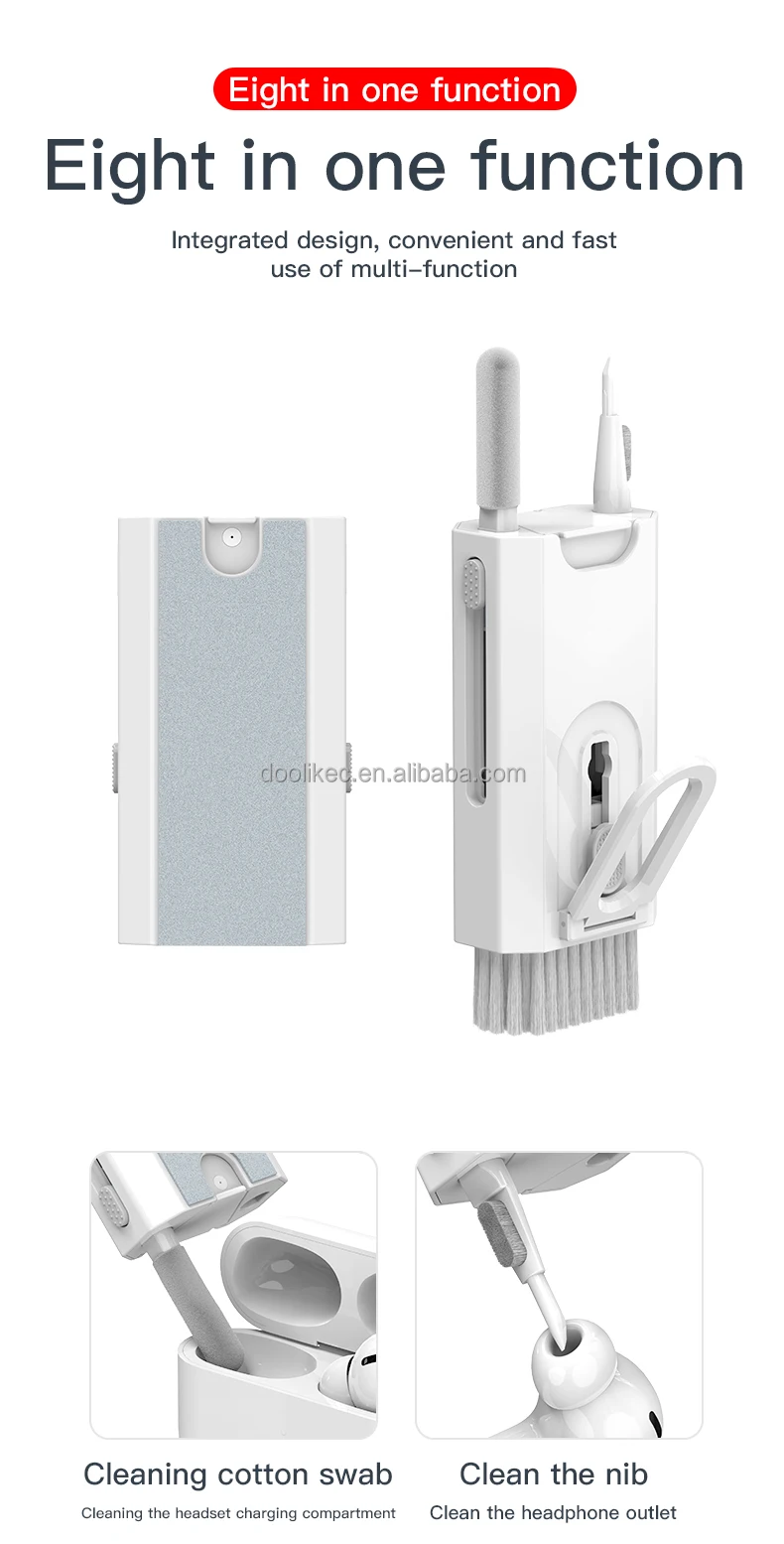 7 in 1 Multifunctional Computer Keyboard Cleaner Headphone Cleaning Brush Kit For Airpods For Macbook Screen