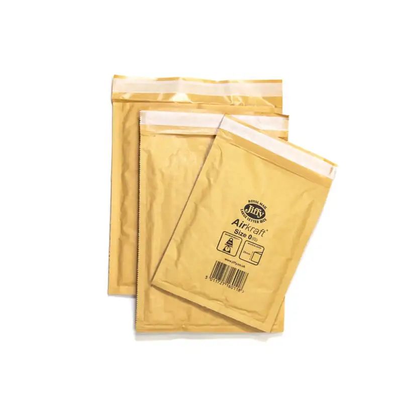 Compostable kraft paper mailer padded bag envelope with cushioning paper fibres for shipping