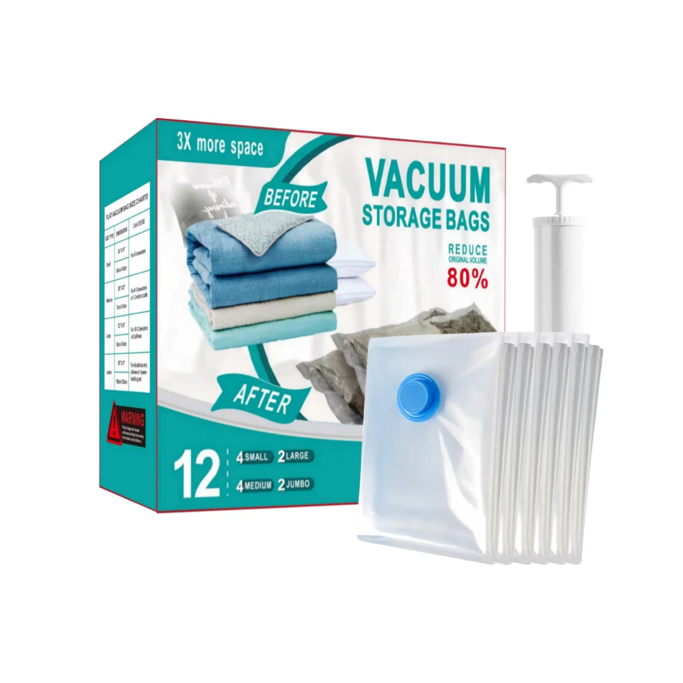 Clothing Vacuum Bag Storage Bag With Valve Transparent Border Folding Compression Finisher Travel Space Saving Sealing Pack