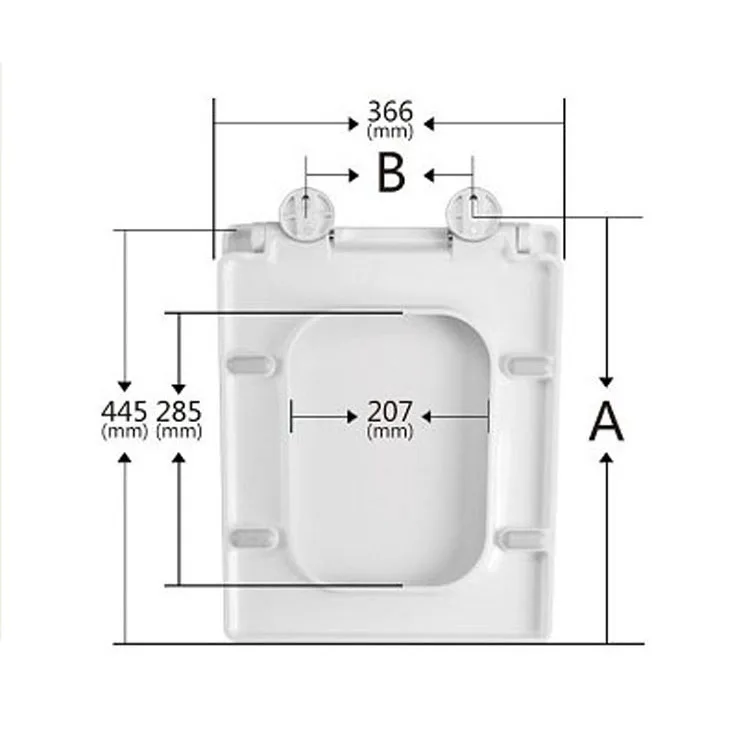Высококачественная квадратная крышка унитаза из мочевины с мягким закрытием
