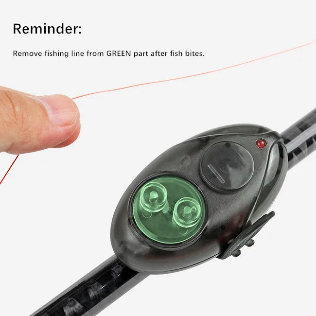 Dual Fish Bite  Alarm indicator Light Sound Functions Carp Bite Alarm