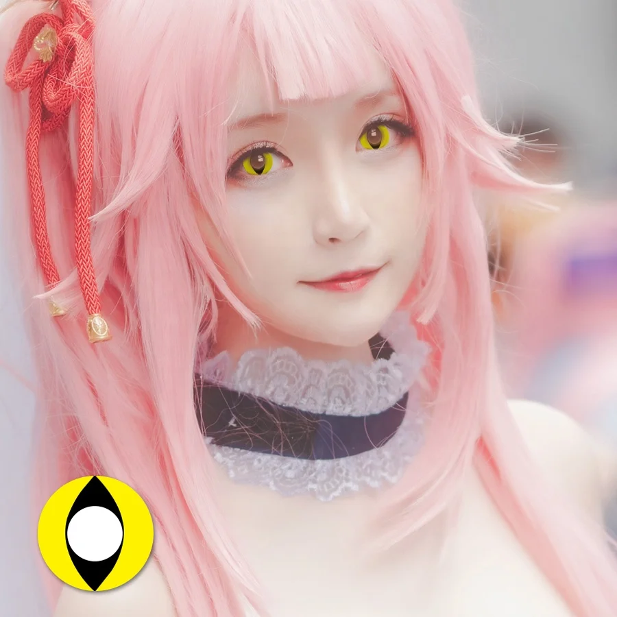 
Beauty Coner 2pcs/pair Cosplay Cat Eye Sharingan Colored Contact Lenses Crazy Halloween Cosplay Color Contact Lens for eyes 