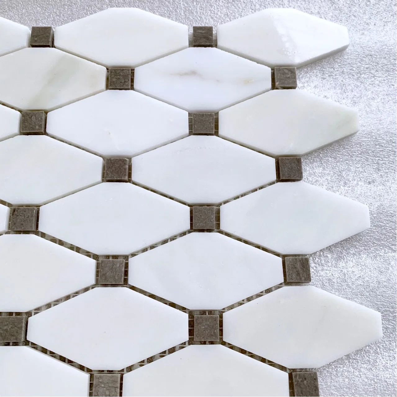 Foshan Black and White Gray Matte Surface Non Slip Octagon Floor Tile And Wall Tile