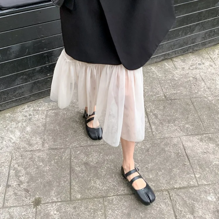 XINZI RAIN 2023 Fashion Ladies Flat Shoes Mary Jane Design Sheepskin Leather Women Ballet Shoes With Logo Custom