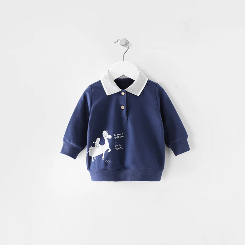 
Wholesale factory baby winter versatile boy warm cotton polo shirt 
