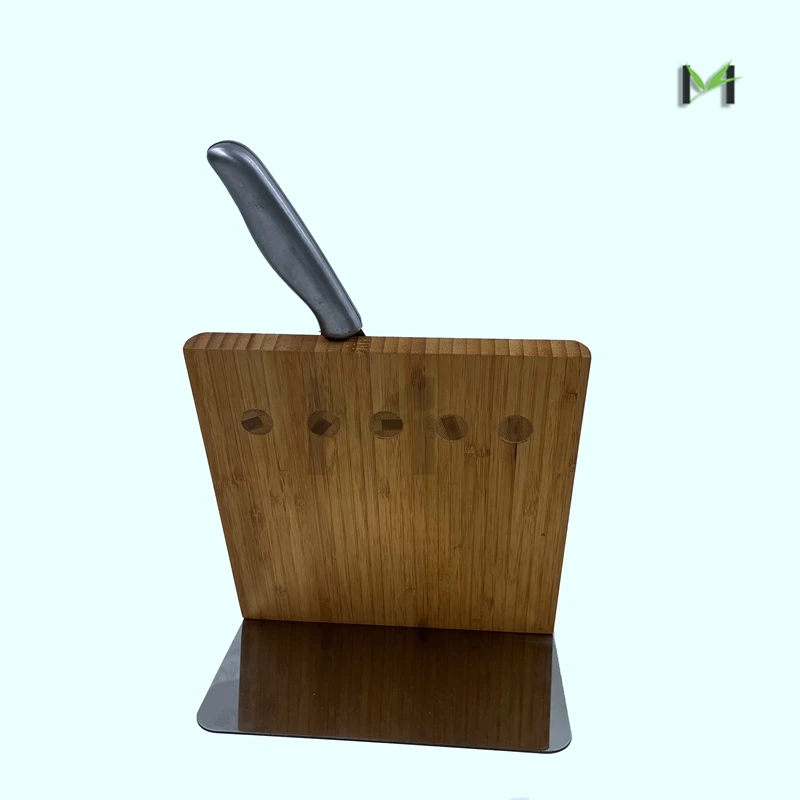 Kitchen Magnetic Knife Block Holder Bamboo Knife Holder Magnetic for Safe