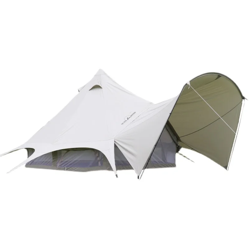 Outdoor Camping Oversize Waterproof Sun Shade Oxford Canvas Heavy Duty Bell Tent with Tarp