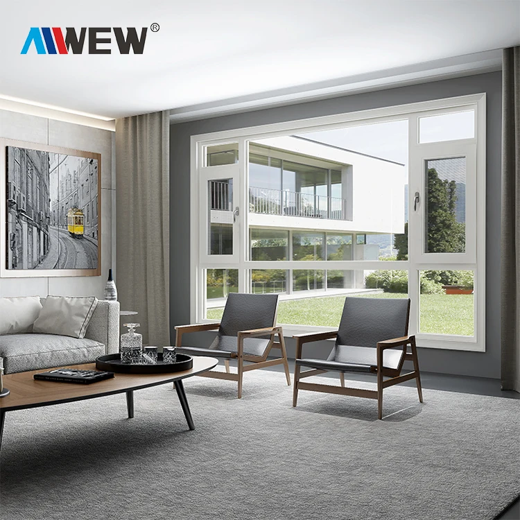 Alwew design smart automatic electric aluminum frame casement window aluminium windows