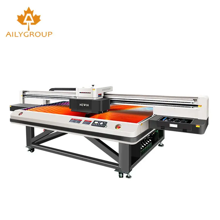 NEWIN Wholesale Uv Flatbed Wide Format Printer For Sign Making Acrylic Uv Flatbed Printing Machine 3d Wall Floor Printer