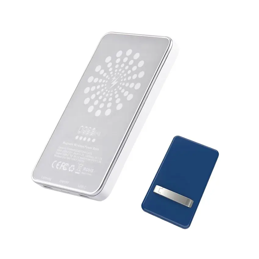 
 Новый продукт 5000 мАч 15 Вт Mag безопасная Беспроводная зарядная подставка Power Bank с подставкой для iPhone 12 12 Мини Портативная Батарея Резервное копирование  