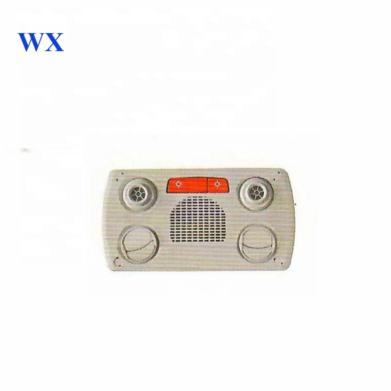 White Rectangle Bus Wind Outlet With Two lights 270*170mm