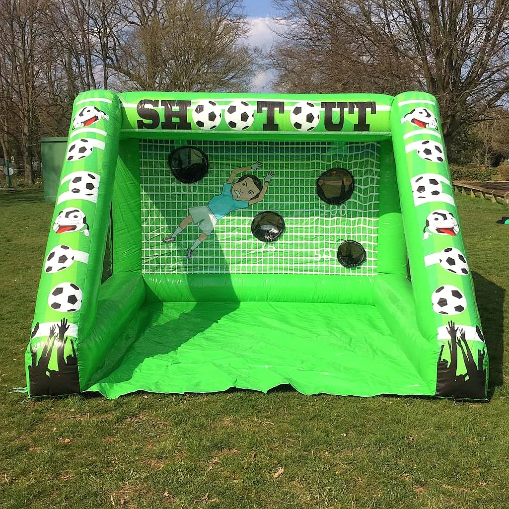 inflatable football penalty shootout games  inflatable soccer goal football shoot game for sale