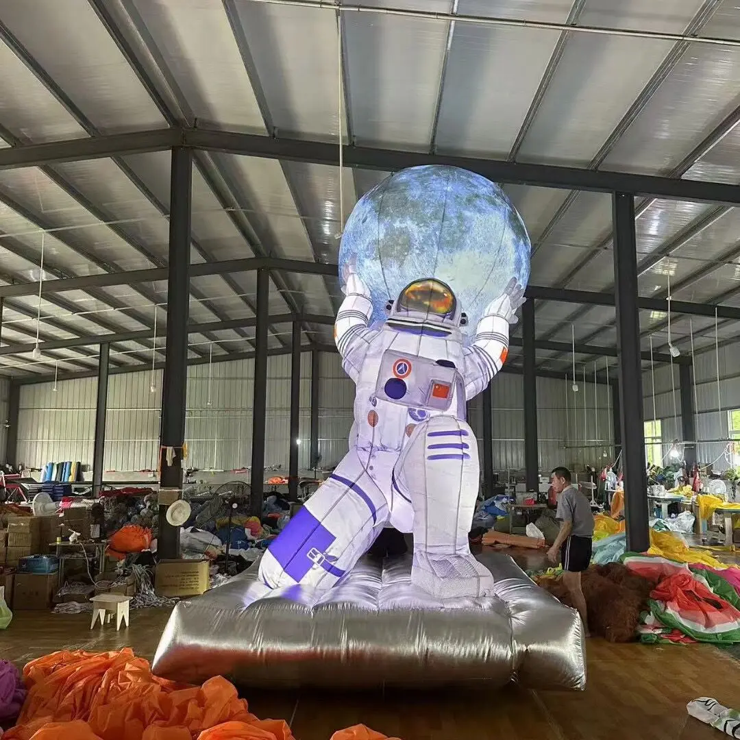 Advertising Oxford Inflatable Astronaut Mascot Space Man Model Giant Inflatable Astronaut With Led Lighting