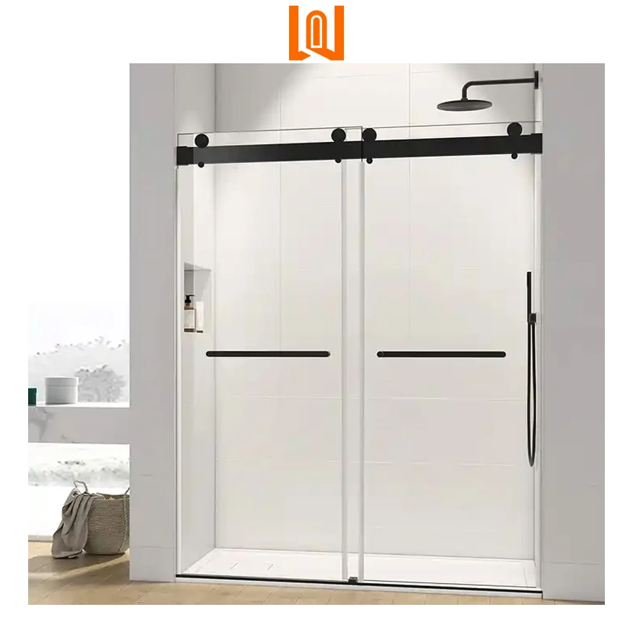 Minimalist Design Home Enclosure Bathroom Sliding Glass Shower Glass Door