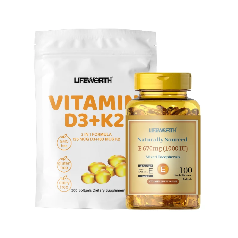 LIFEWORTH Organic Vitamines E Serum Skin Care Vitamin E Capsules Powder Dietary Supplement