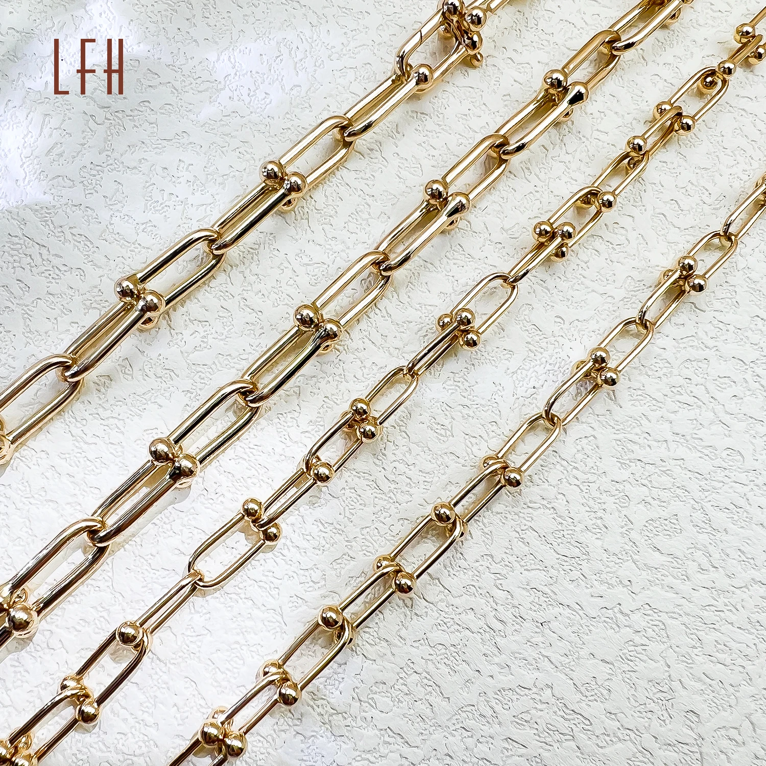 U-shape Chain Paperclip Necklace Jewelry Pawnable 18k Au750 Gold 18k Chain Wholesale Pure Gold Cuban Link Chain
