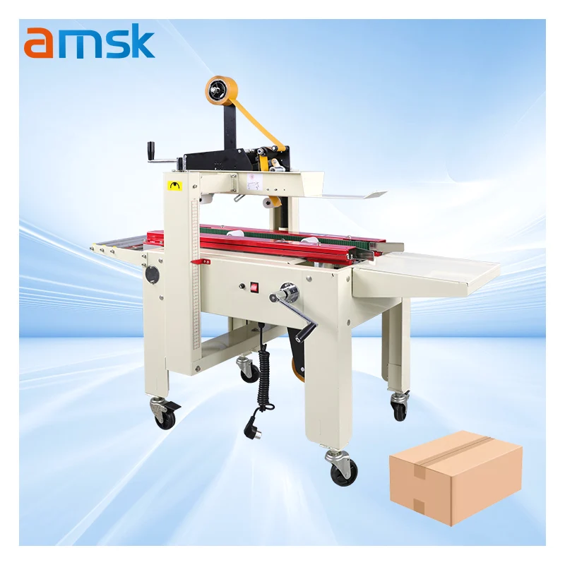 FXJ3025X Automatic Postal Folding Box Sealing Machine Suit Corrugated Cardboard Gown Clothing Beverage Cartons Tape Used