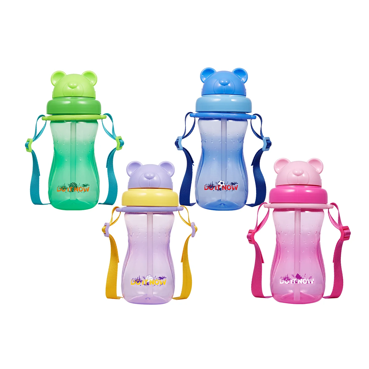 Leakproof Kids Water Bottle,420ml Baby Cup With Straw, Bpa Free Sports Water Bottle For Kids