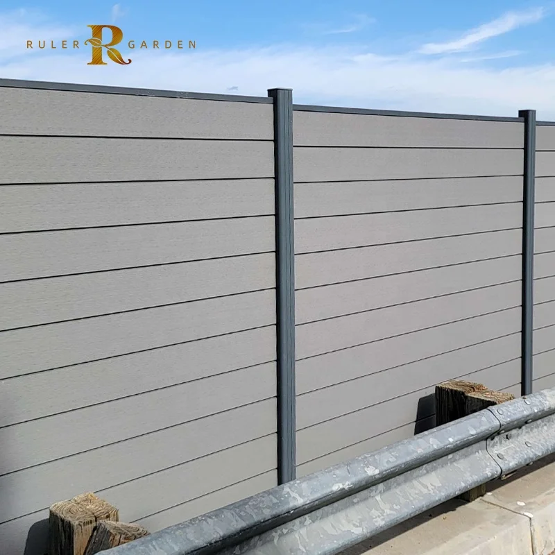 Customized modern decorative garden border aluminum composite wood fence