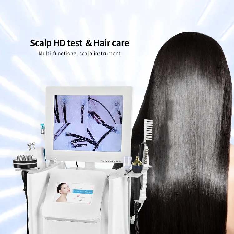 8 In 1 Skin And Scalp Hair Analysis Scalp Treatment Machine Hair Care Scalp Massager Beauty Salon