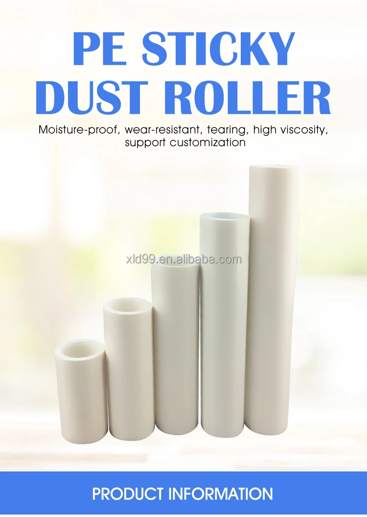 2021 10 Inch Reusable White Blue Cleanroom Silicone Dust Removal Sticky Roller