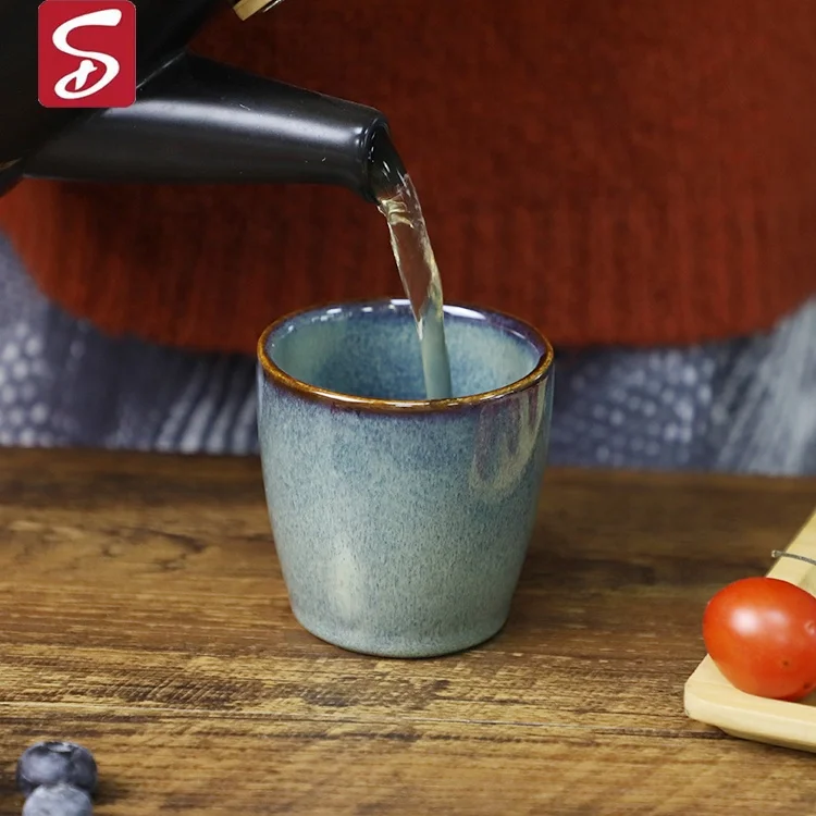 Cute Colorful Reactive Glaze Ceramic Vintage Coffee Cups Japanese Style Porcelain Tea Cup Ceramic Coffee Mug