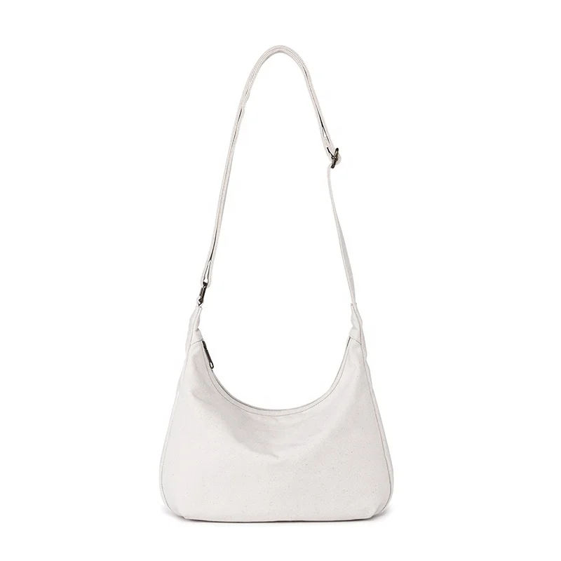 Literary fresh canvas bag oblique cross dumpling bag female Mori college wind ins student large capacity shoulder bag