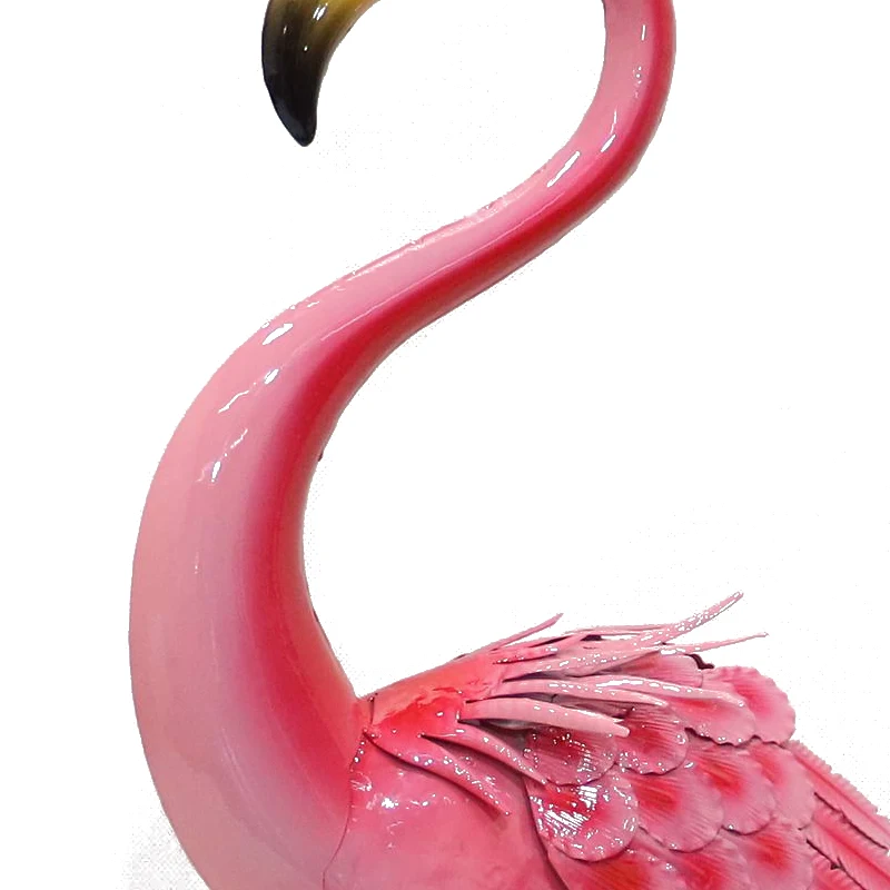 MR Pink Flamingo Yard Decorations Metal Garden Statues and Sculptures Standing Bird Lawn Ornaments Pond Decorations